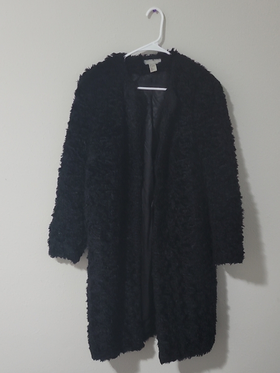 H&M Jackets & Blazers - H&M Black Faux Sherpa Teddy Coat